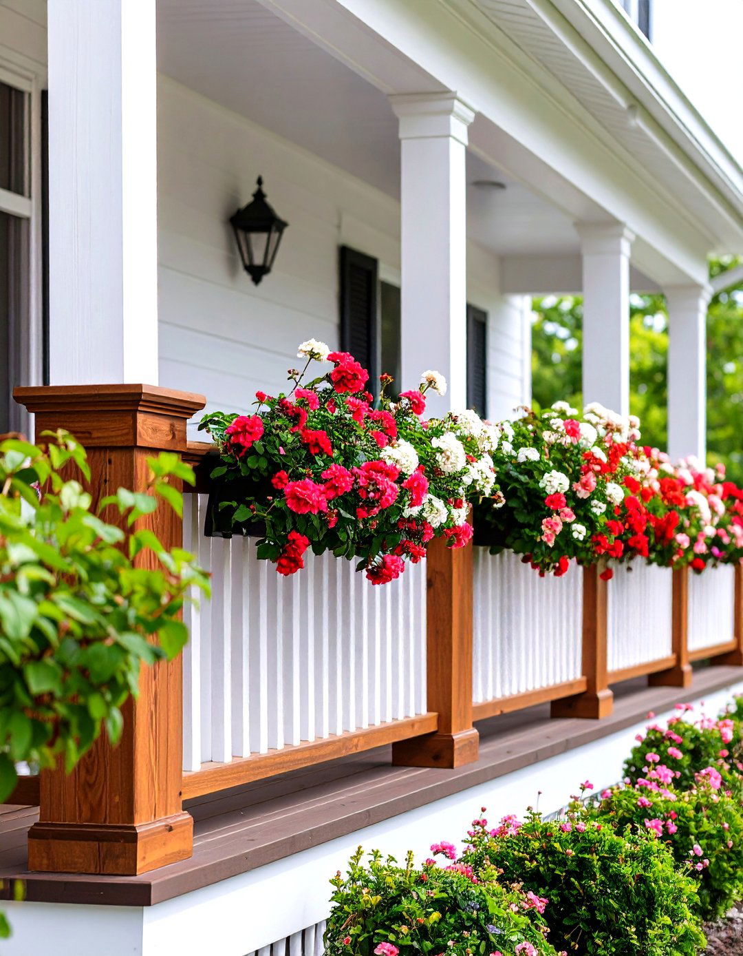 Two Tone Porch Railing Design - 30 porch railing designs