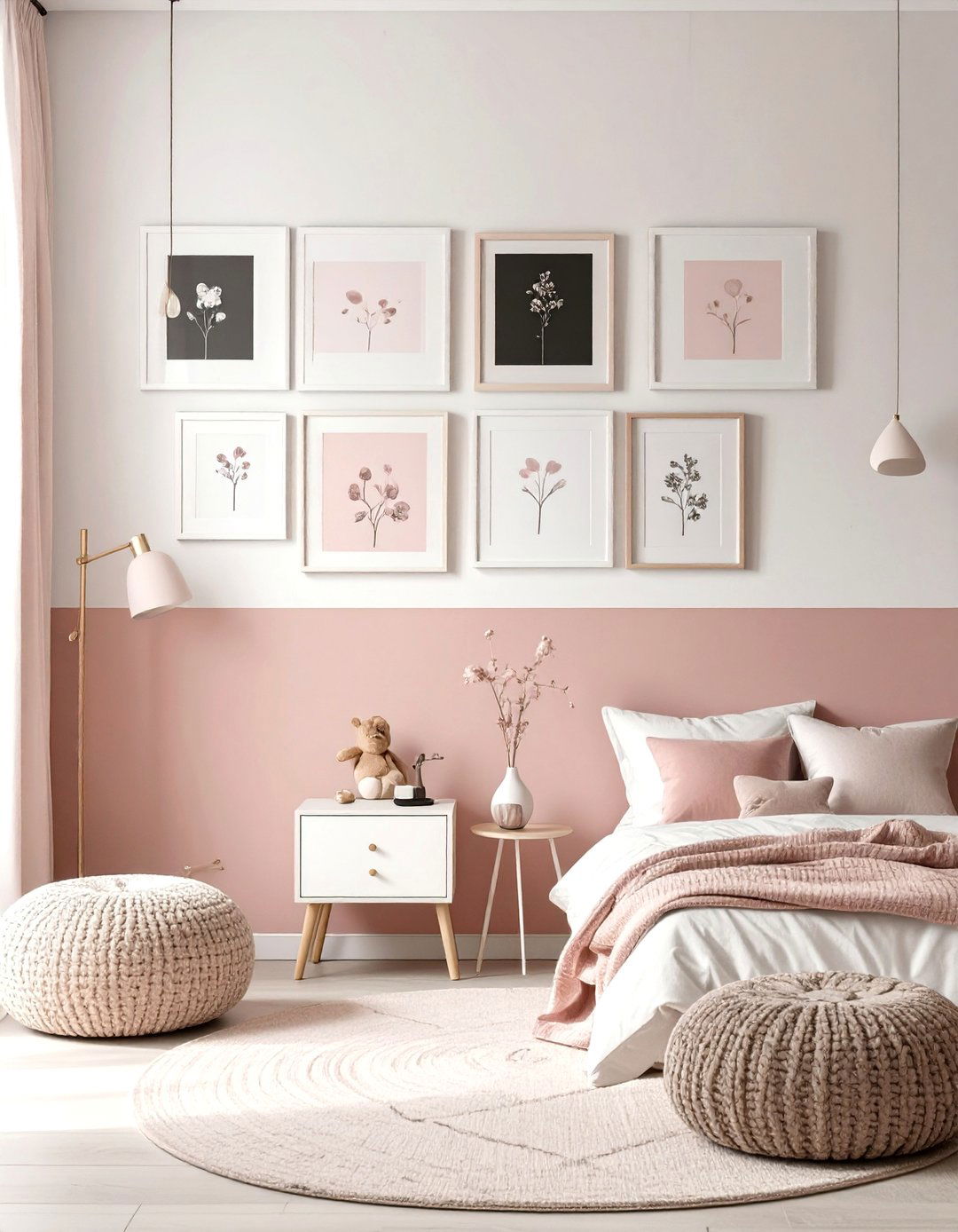Two Tone Split Wall - 30 girls room paint ideas