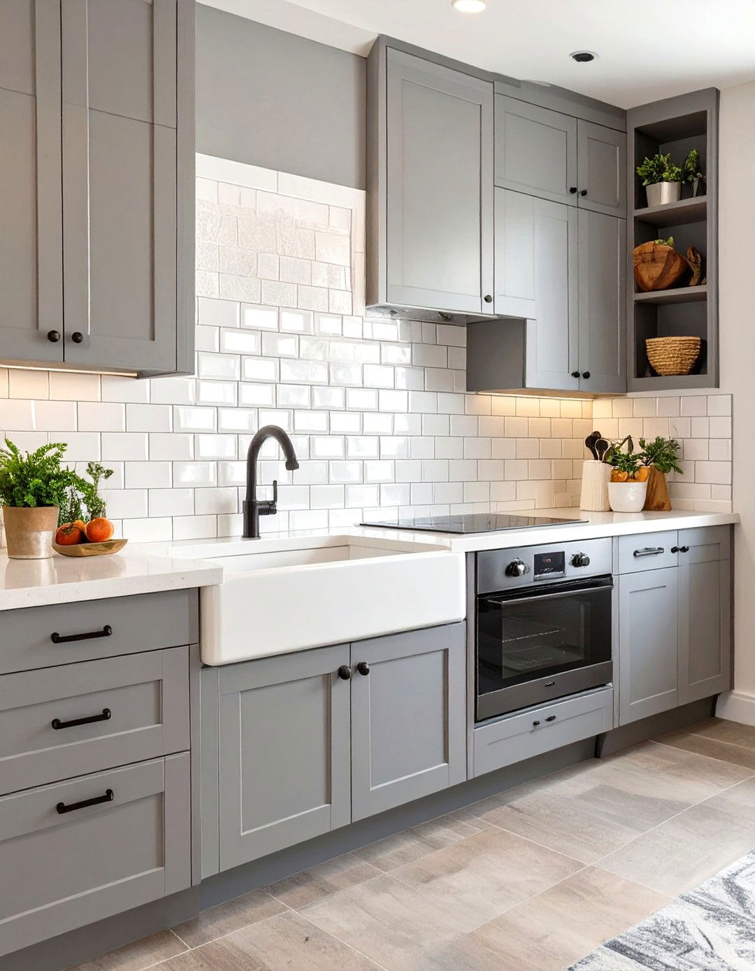 Two Tone Subway Tile Backsplash - 30 subway tile backsplash ideas