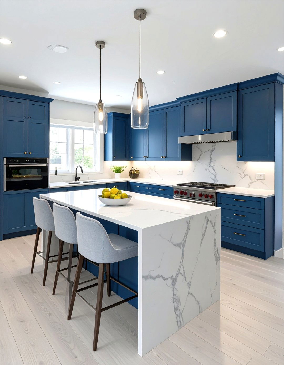 U Shaped Kitchen Featuring a Central Island - 30 u shaped kitchen designs