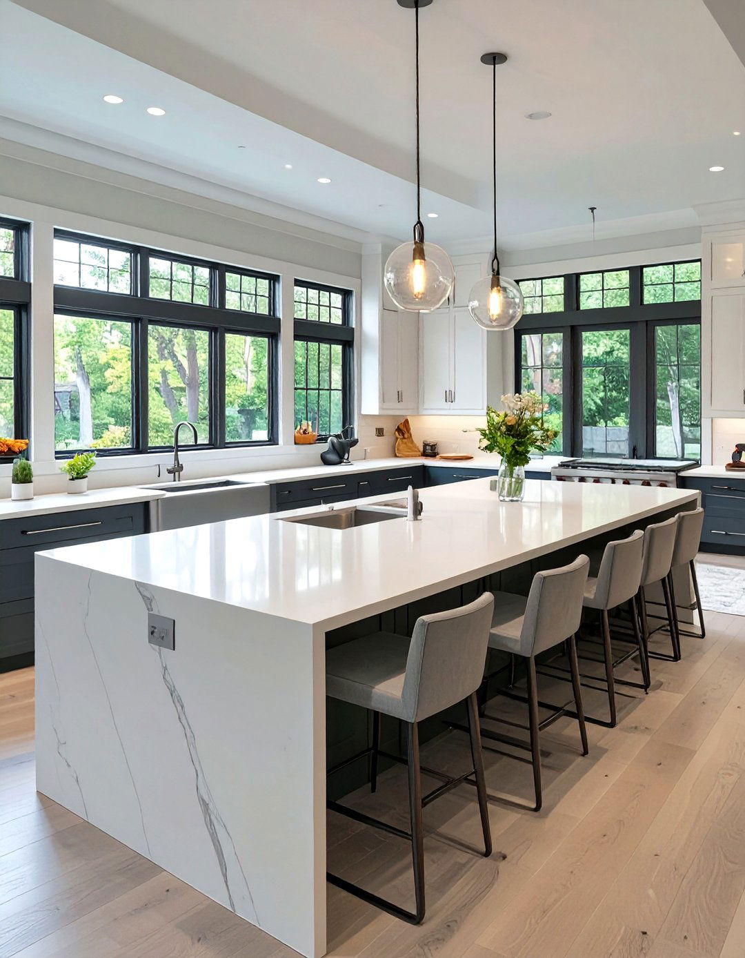 U Shaped Kitchen Island for Maximum Workspace - 30 unique kitchen island ideas