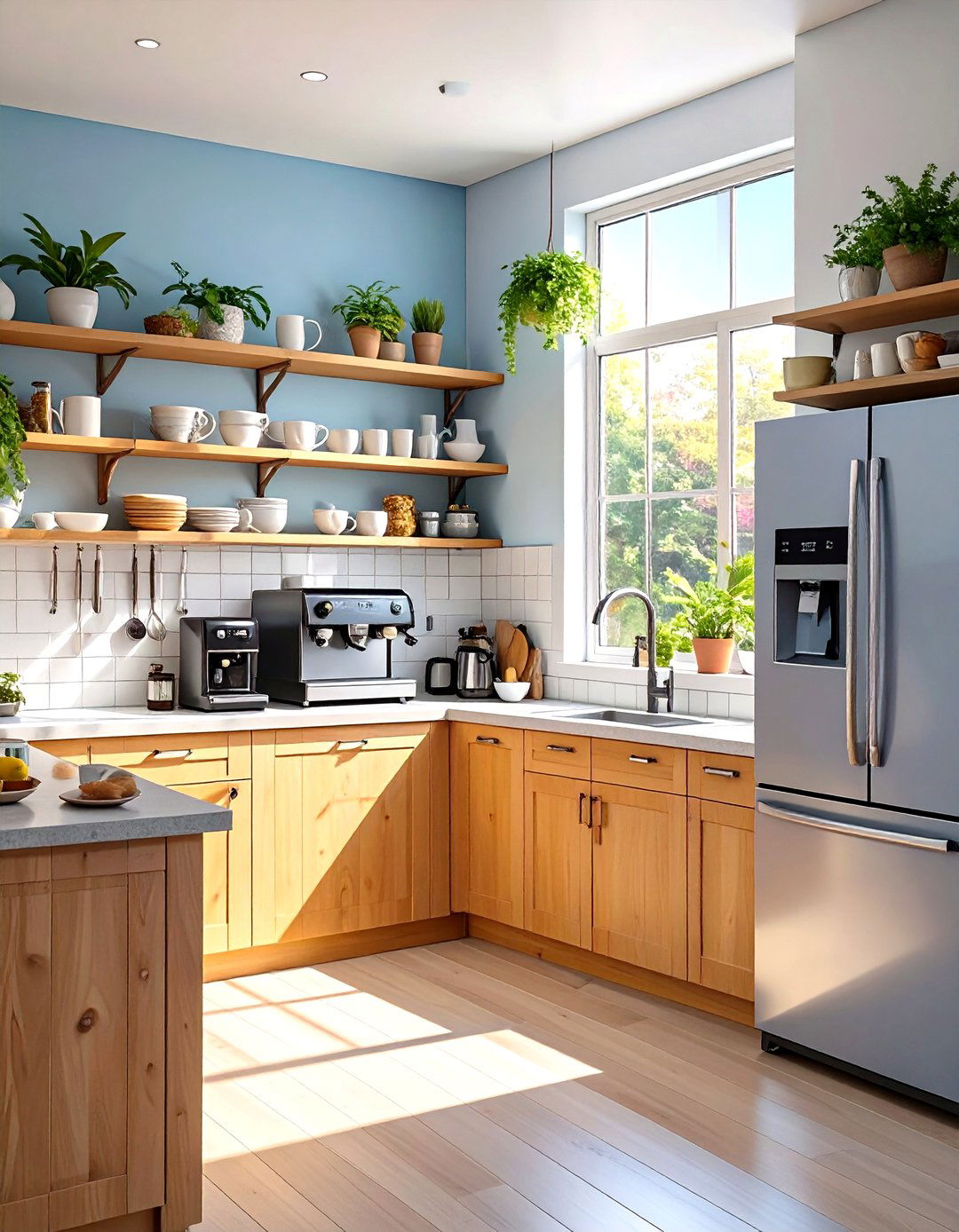U Shaped Kitchen Layout with a Beverage Station - 30 u shaped kitchen designs