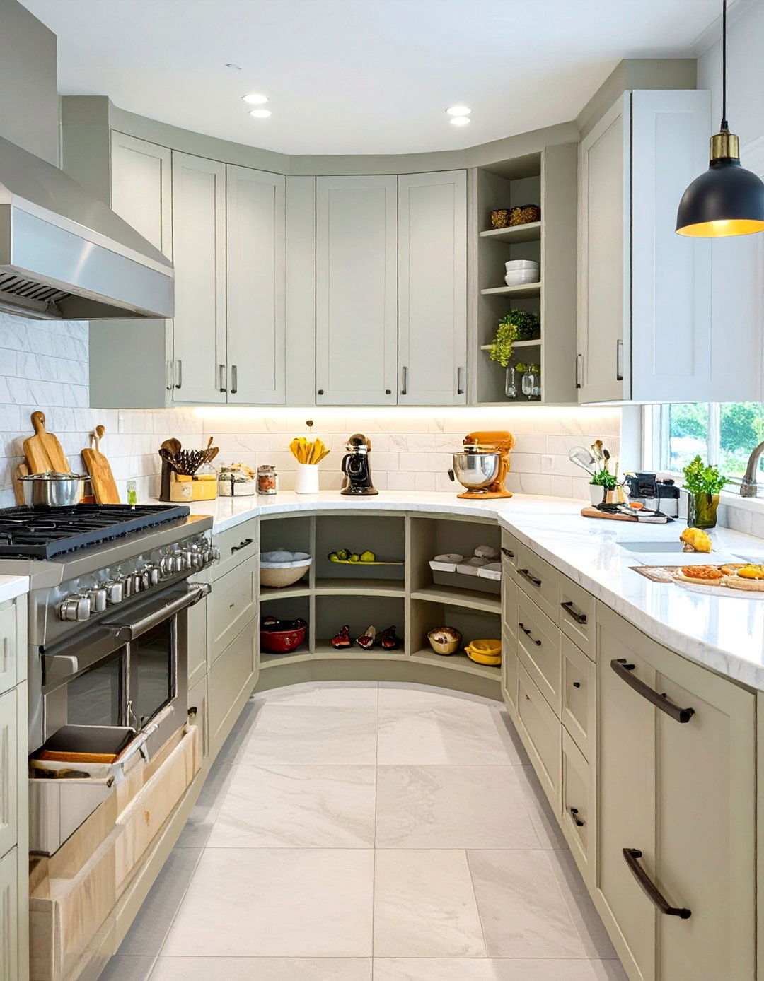 U Shaped Kitchen with a Dedicated Baking Zone - 30 u shaped kitchen designs
