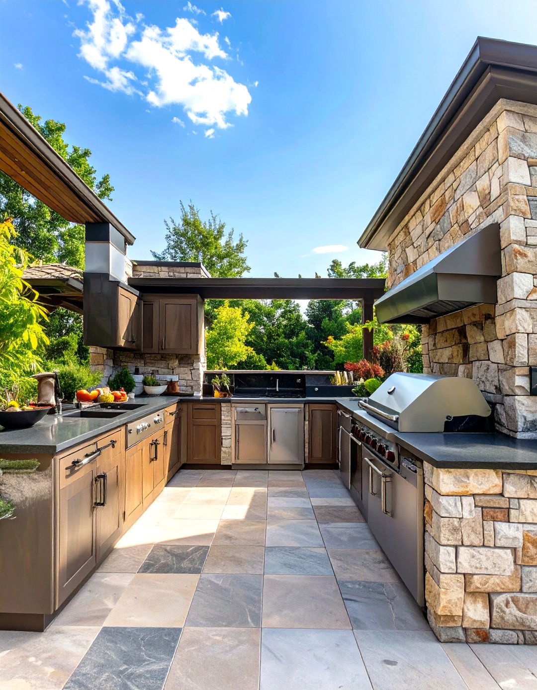 U Shaped Outdoor Kitchen Layout - 30 outdoor kitchens ideas
