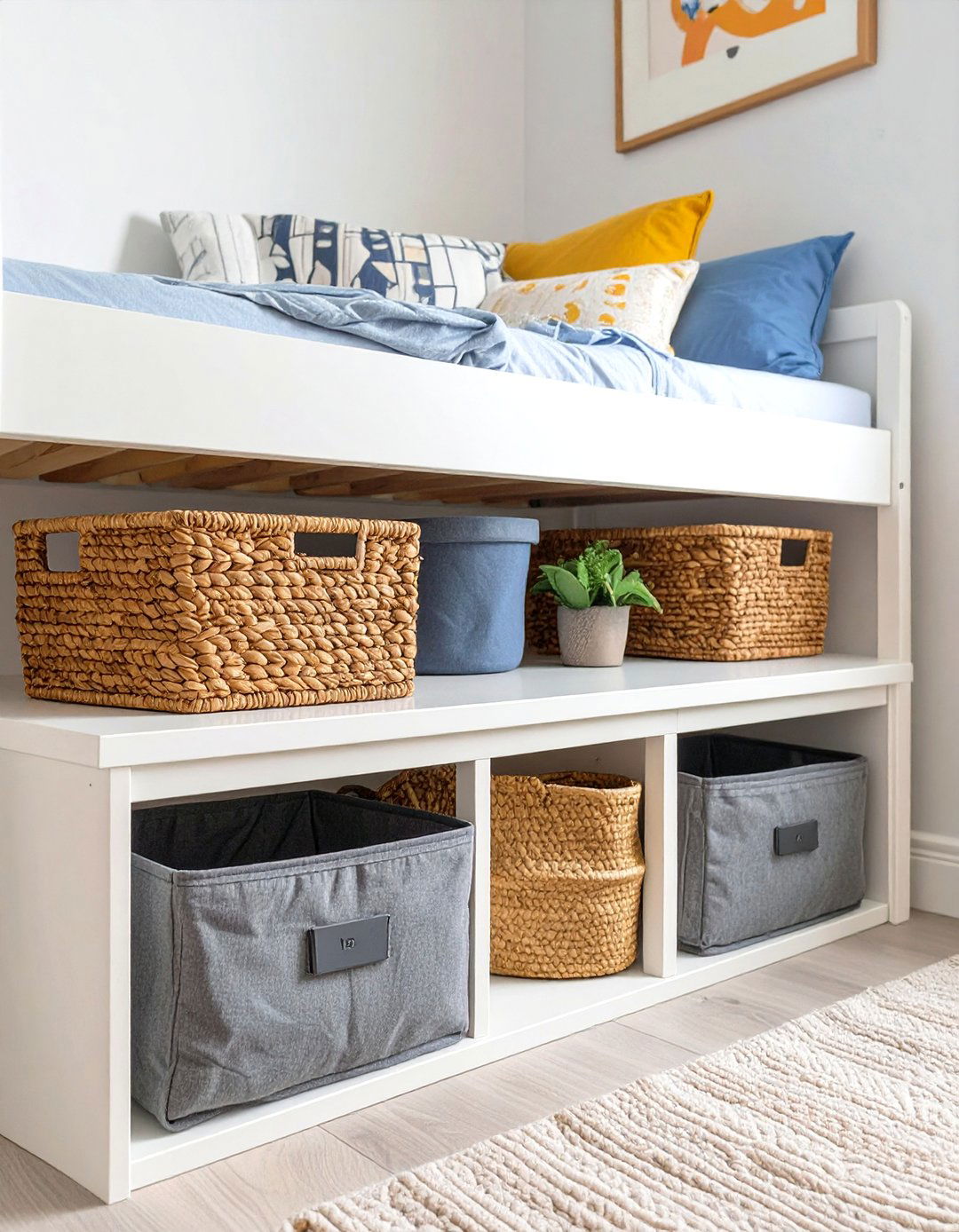 Under Bed Storage Boxes and Baskets - 30 shared bedroom ideas for small rooms