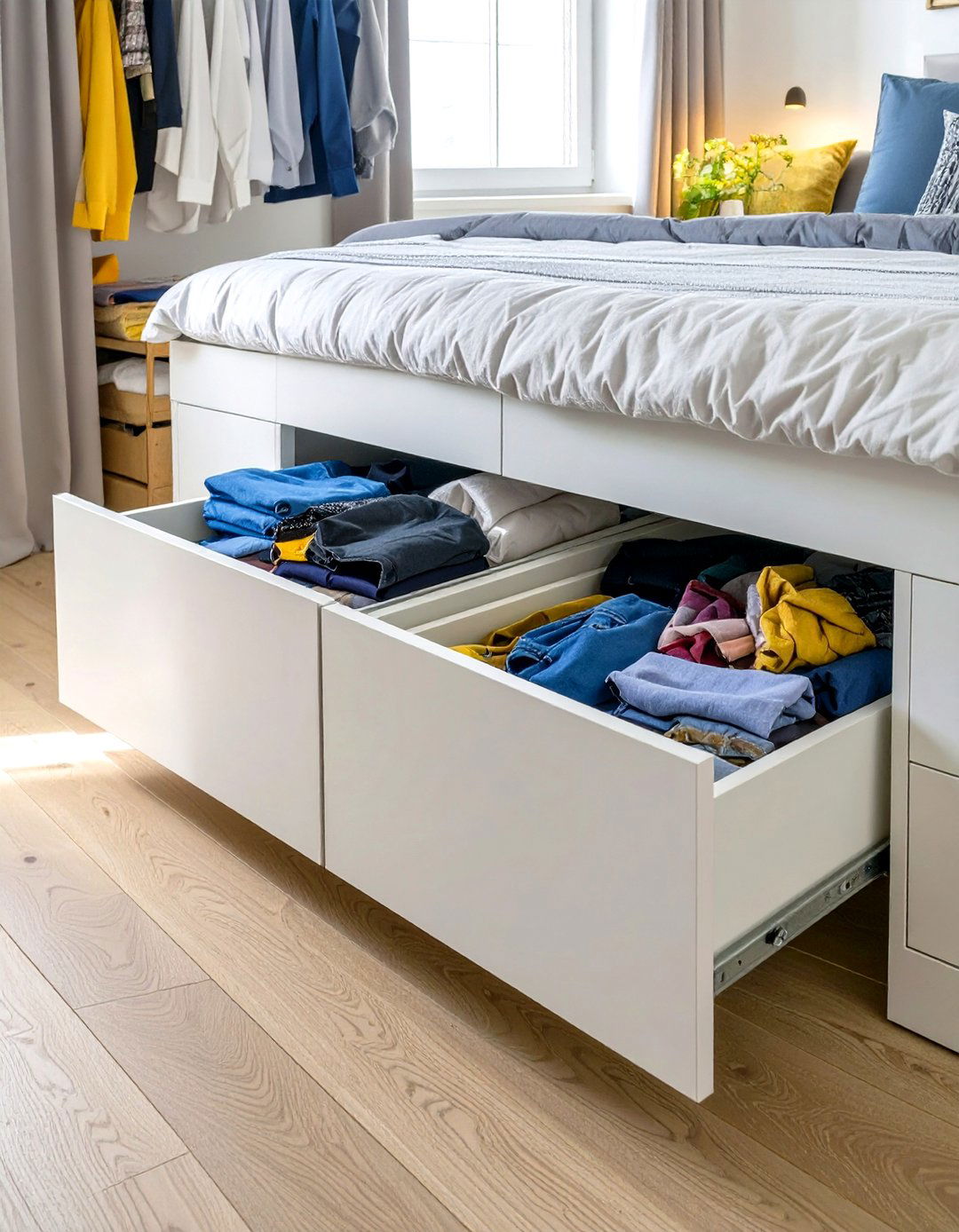 Under Bed Storage Drawers - 30 small bedroom furniture ideas
