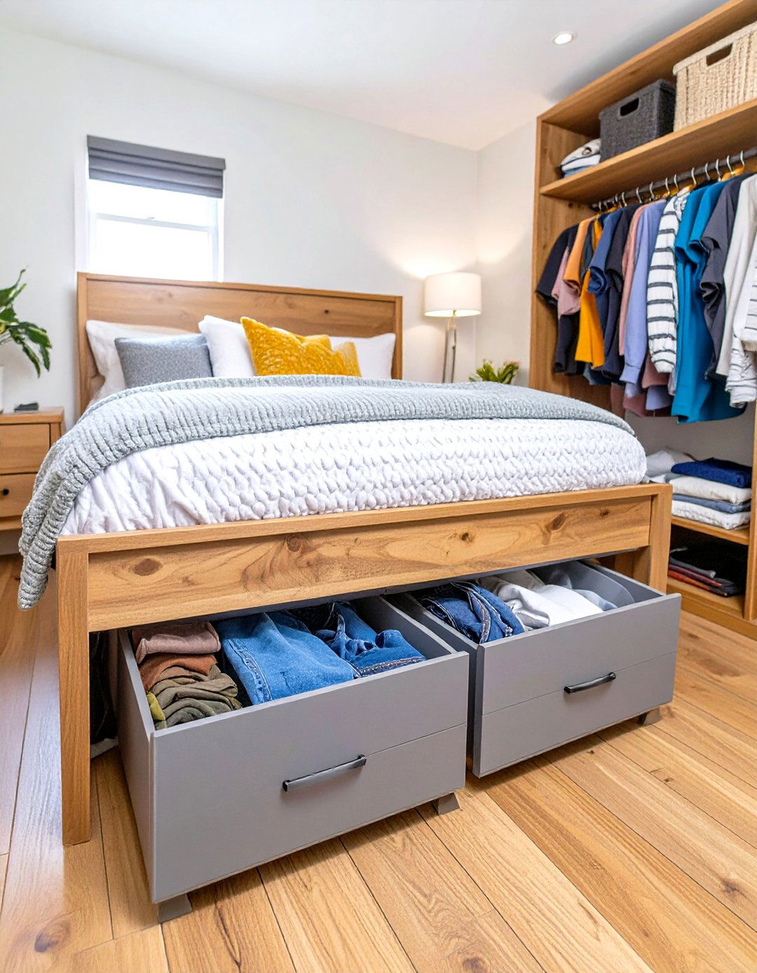 Under Bed Storage with Rolling Drawers for a Teen Boys Bedroom - 30 teen boys bedroom ideas