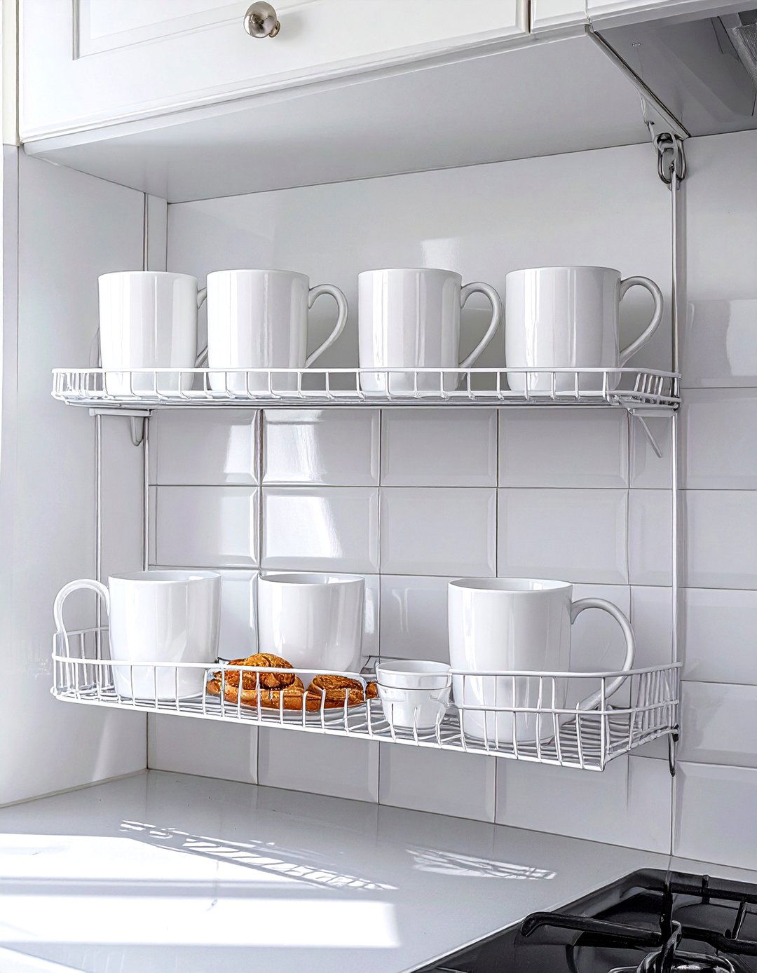Under Cabinet Hanging Shelves - 30 small kitchen shelf ideas