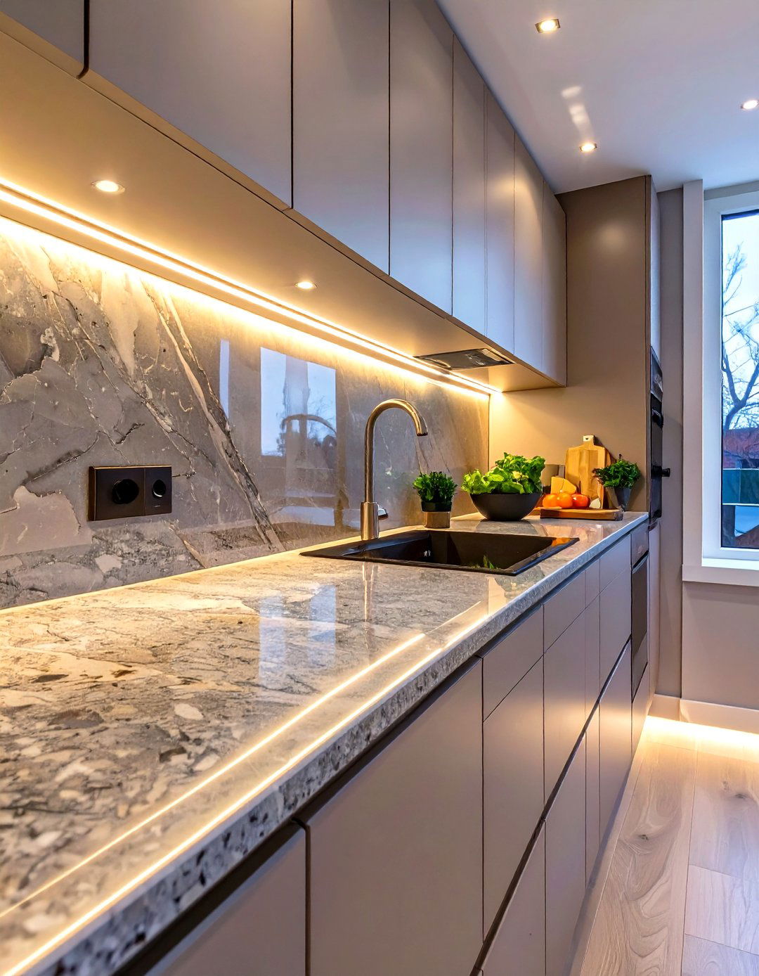 Under Cabinet LED Lighting for Small Modular Kitchens - 30 small modular kitchen design ideas