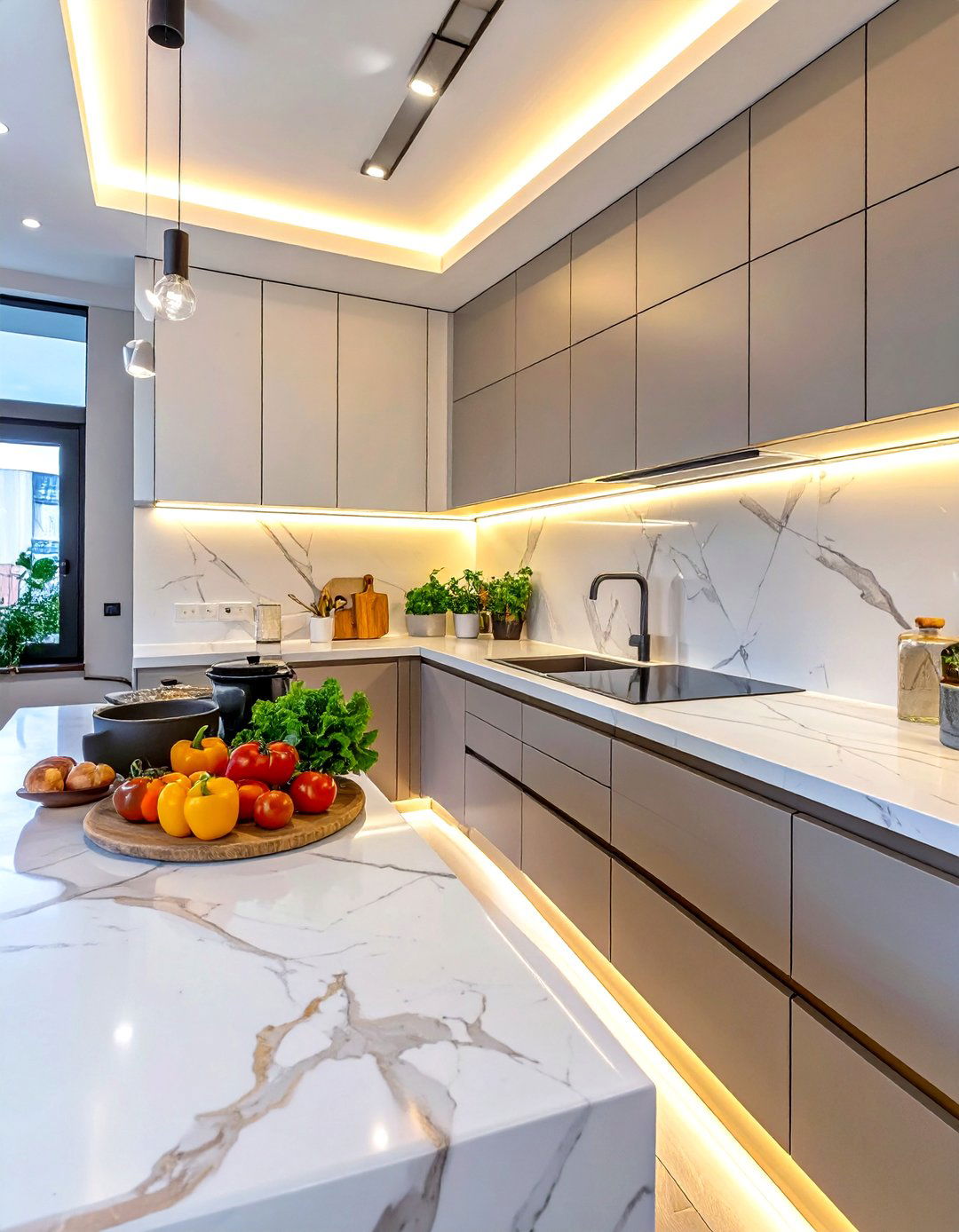 Under Cabinet LED Strip Lighting - 30 small kitchen lighting ideas