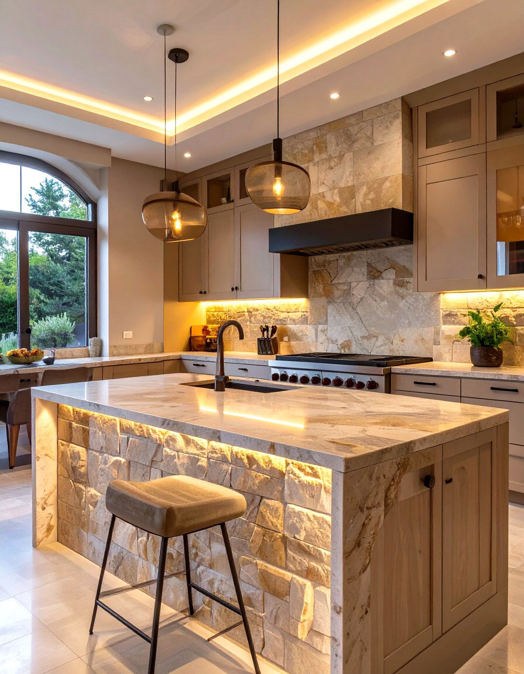Under Cabinet Lighting in a Tuscan Kitchen - 30 tuscan kitchen design ideas