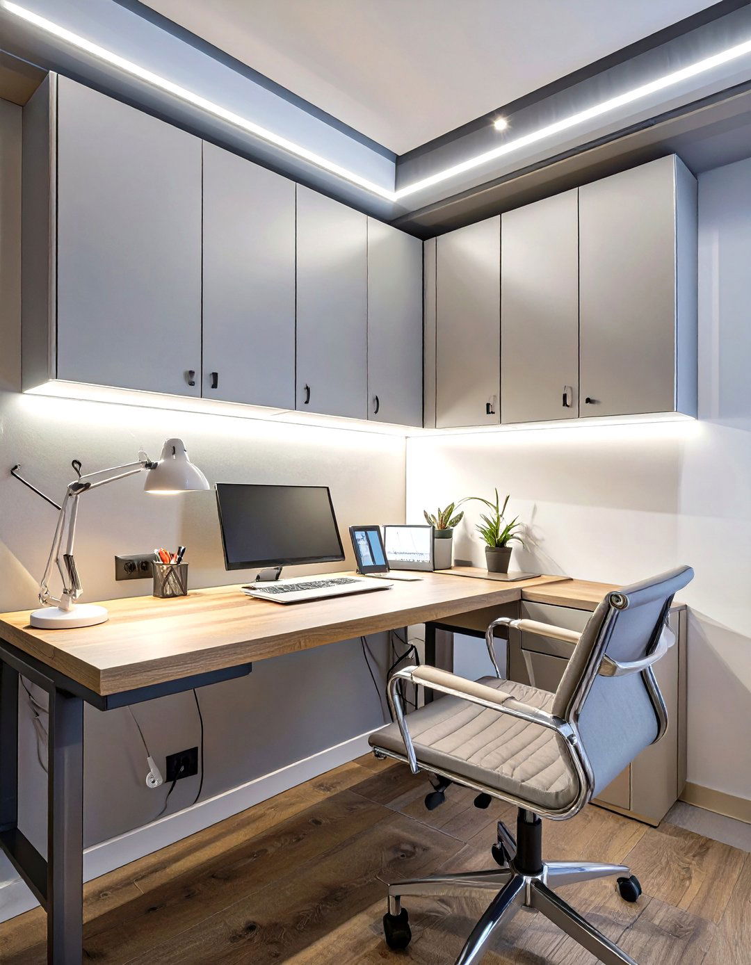 Under Cabinet Task Lighting - 30 office lighting ideas