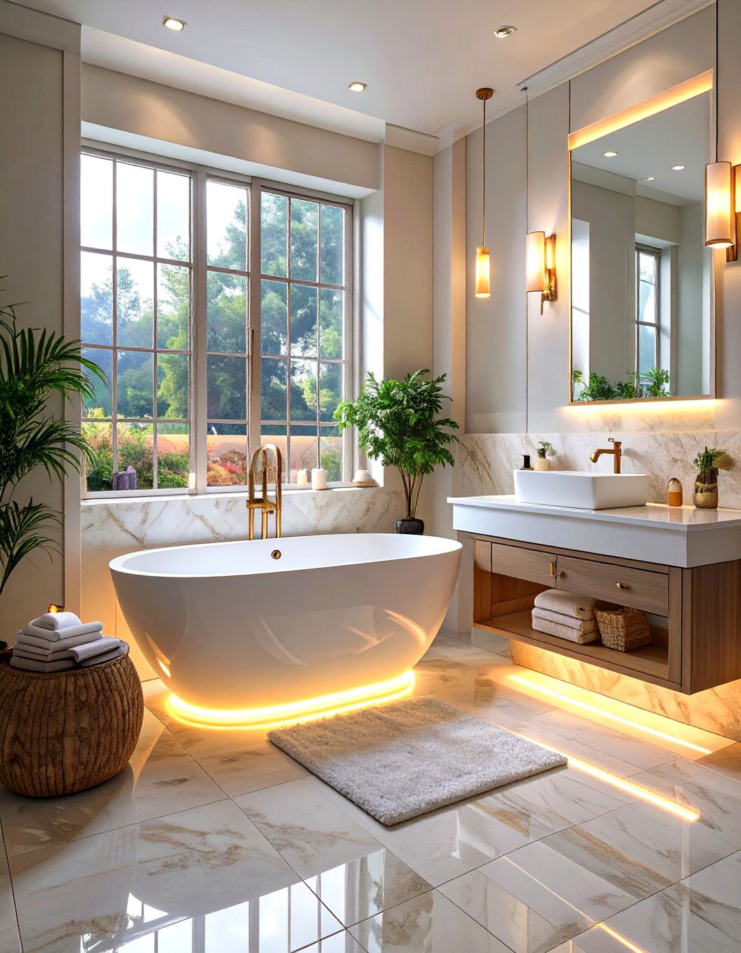 Under Cabinet Vanity Lighting - 30 bathroom lighting ideas