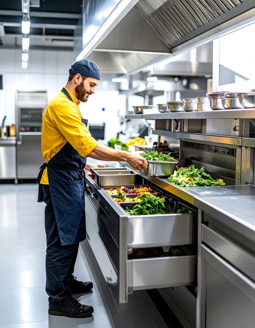 Under Counter Refrigeration and Freezing - 30 restaurant kitchen design ideas