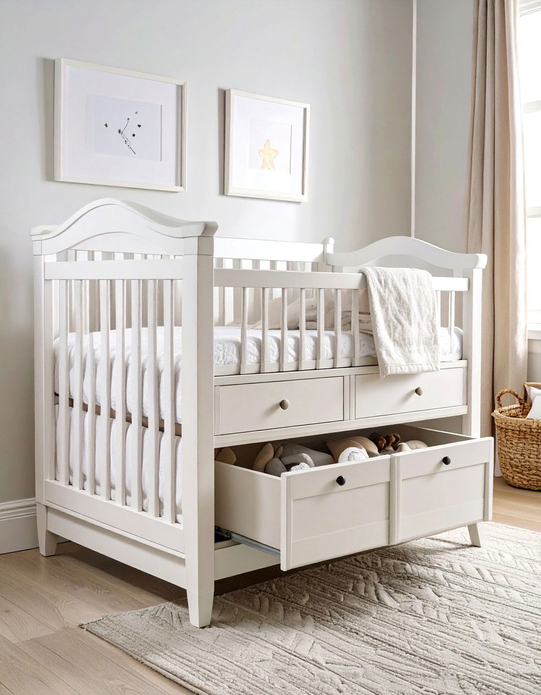 Under Crib Rolling Drawers - 30 nursery storage ideas