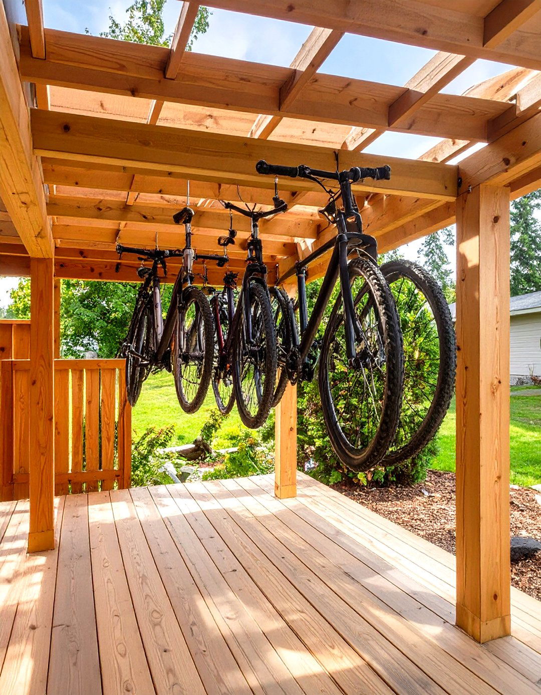 Under Deck Bicycle Storage Hooks - 30 under deck storage ideas