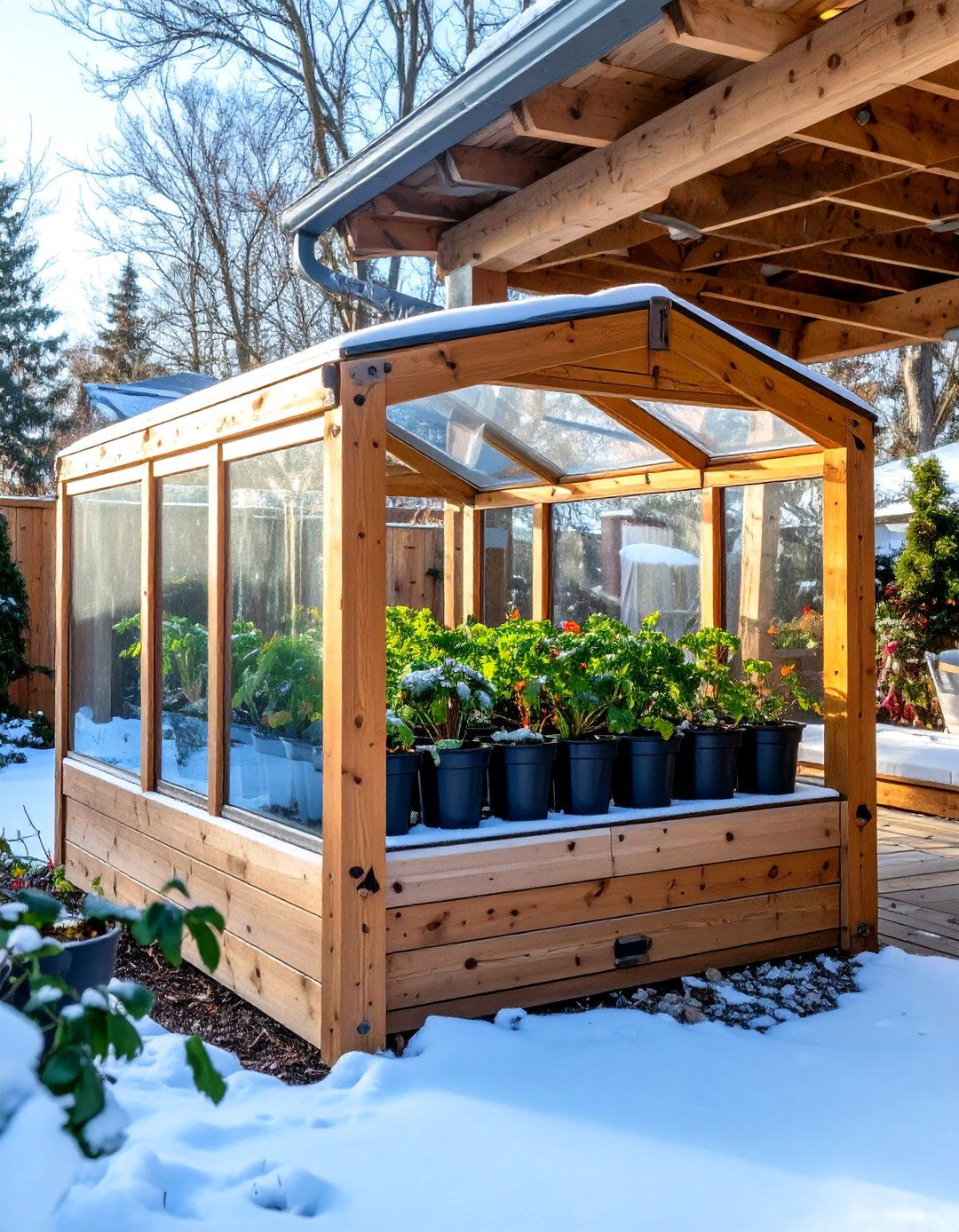 Under Deck Cold Frame for Plant Storage - 30 under deck storage ideas