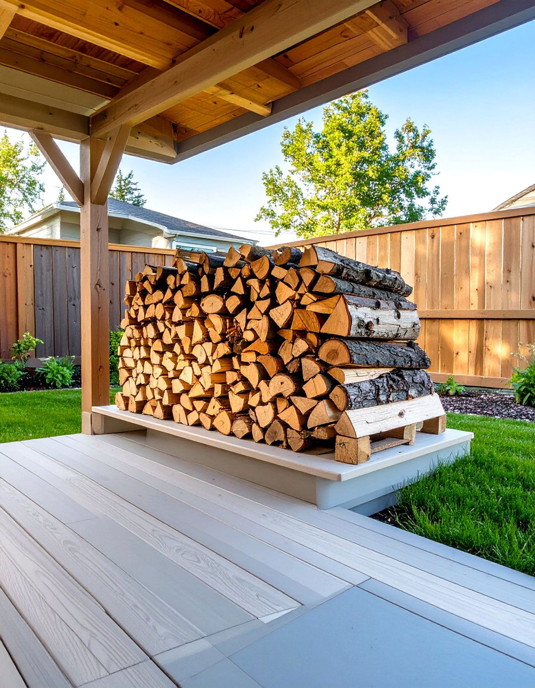 Under Deck Firewood Storage - 30 outdoor firewood storage ideas