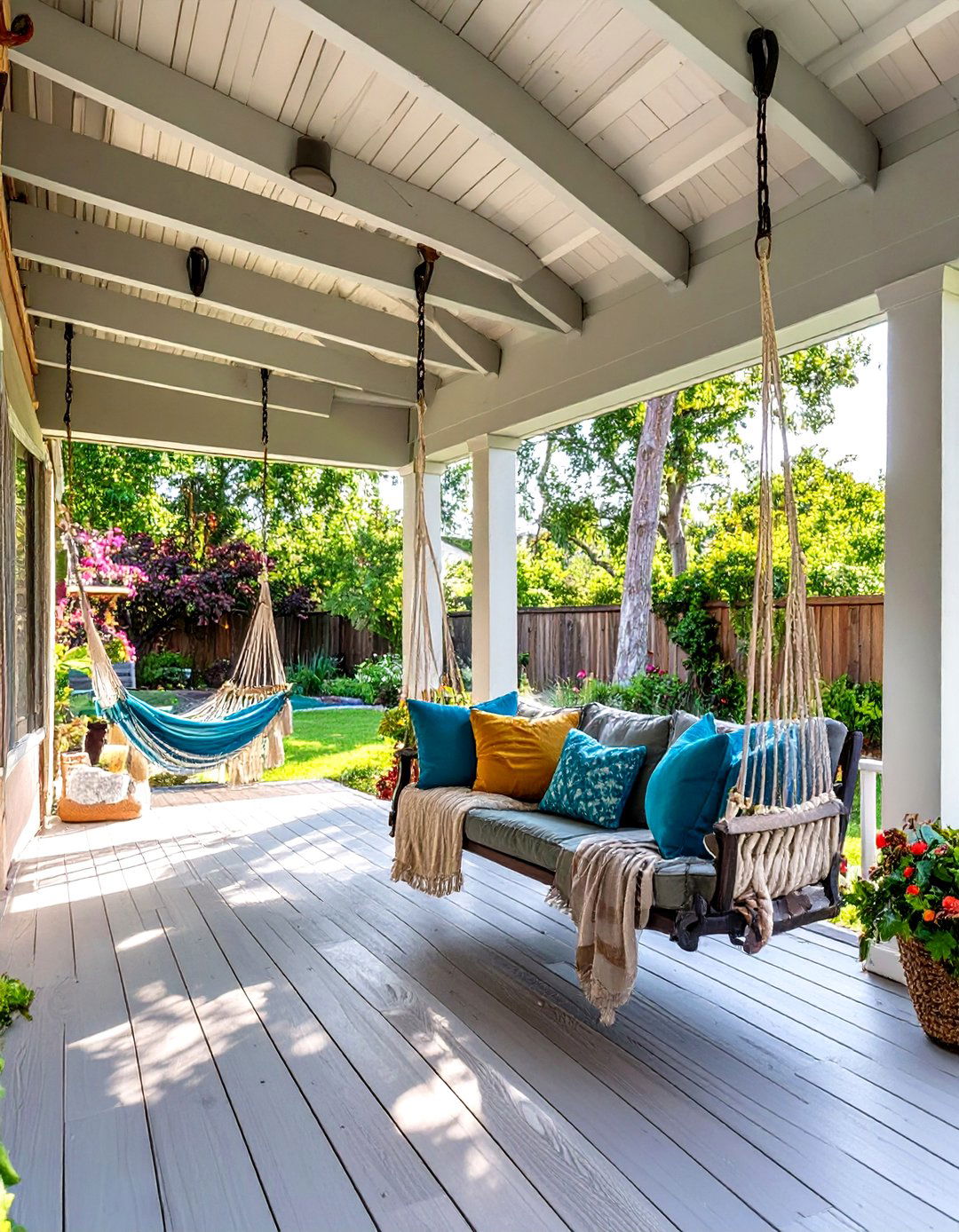 Under Deck Hammock and Swing Storage - 30 under deck storage ideas