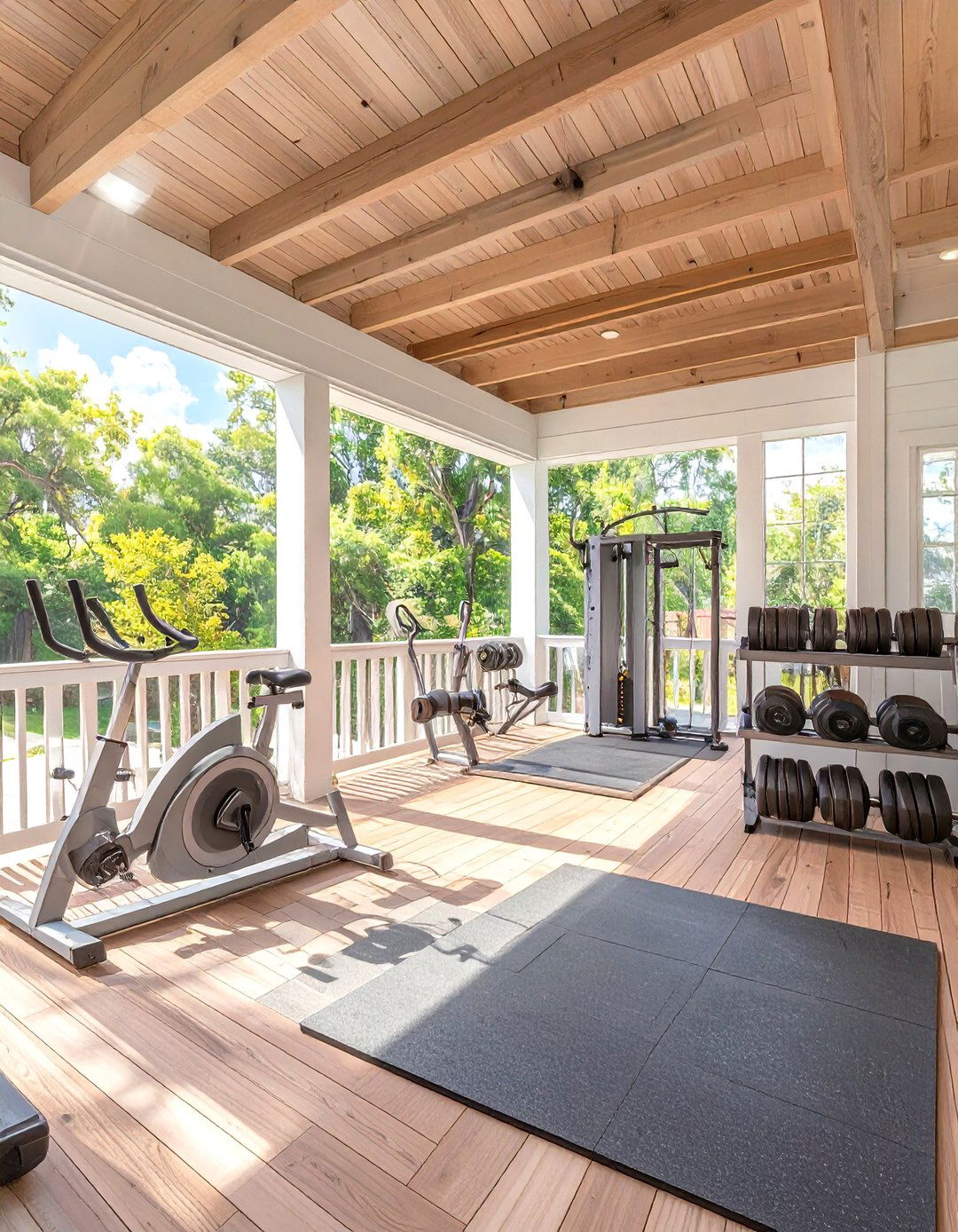 Under Deck Home Gym or Workout Area - 30 under deck ideas