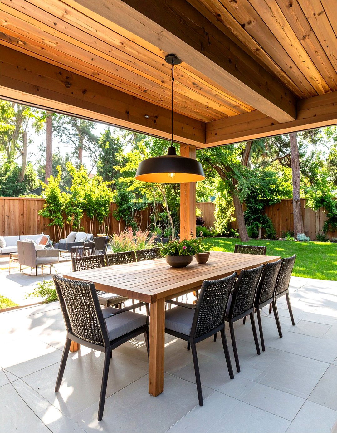 Under Deck Patio Designed as a Dining Space - 30 under deck patio ideas