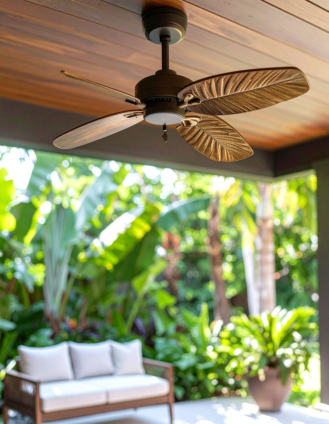 Under Deck Patio with a Ceiling Fan - 30 under deck patio ideas