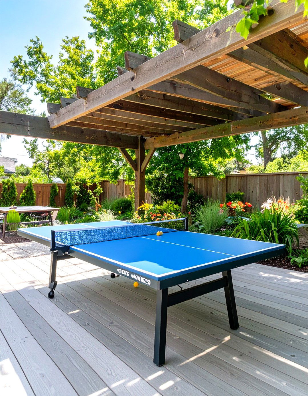 Under Deck Patio with a Game Table - 30 under deck patio ideas
