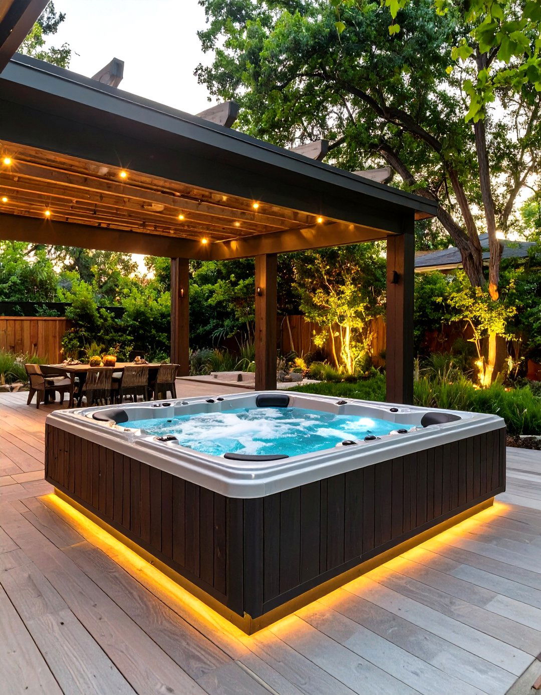 Under Deck Patio with a Hot Tub - 30 under deck patio ideas