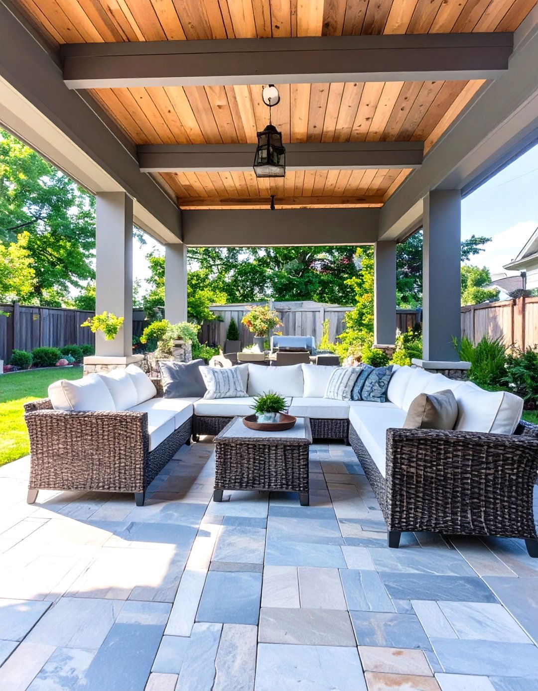 Under Deck Patio with a Stone or Paver Floor - 30 under deck patio ideas