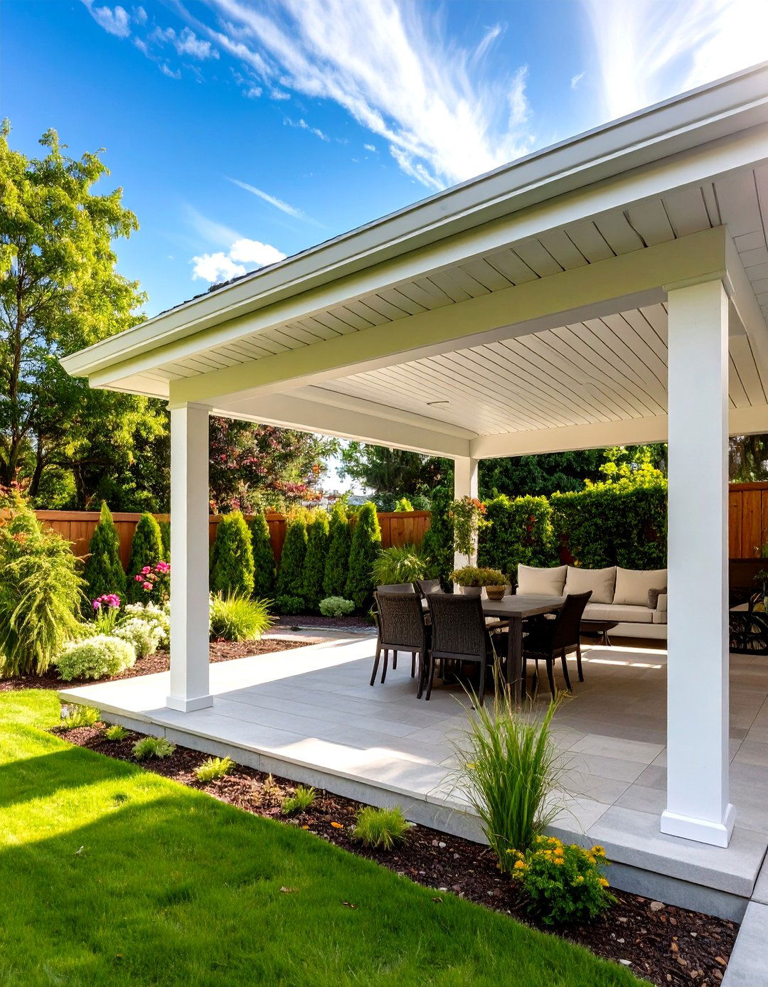 Under Deck Patio with a Waterproof Ceiling System - 30 under deck patio ideas