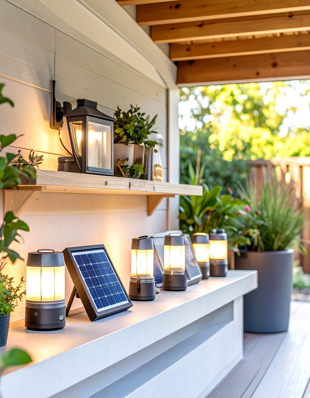 Under Deck Solar Light Charging Station - 30 under deck storage ideas