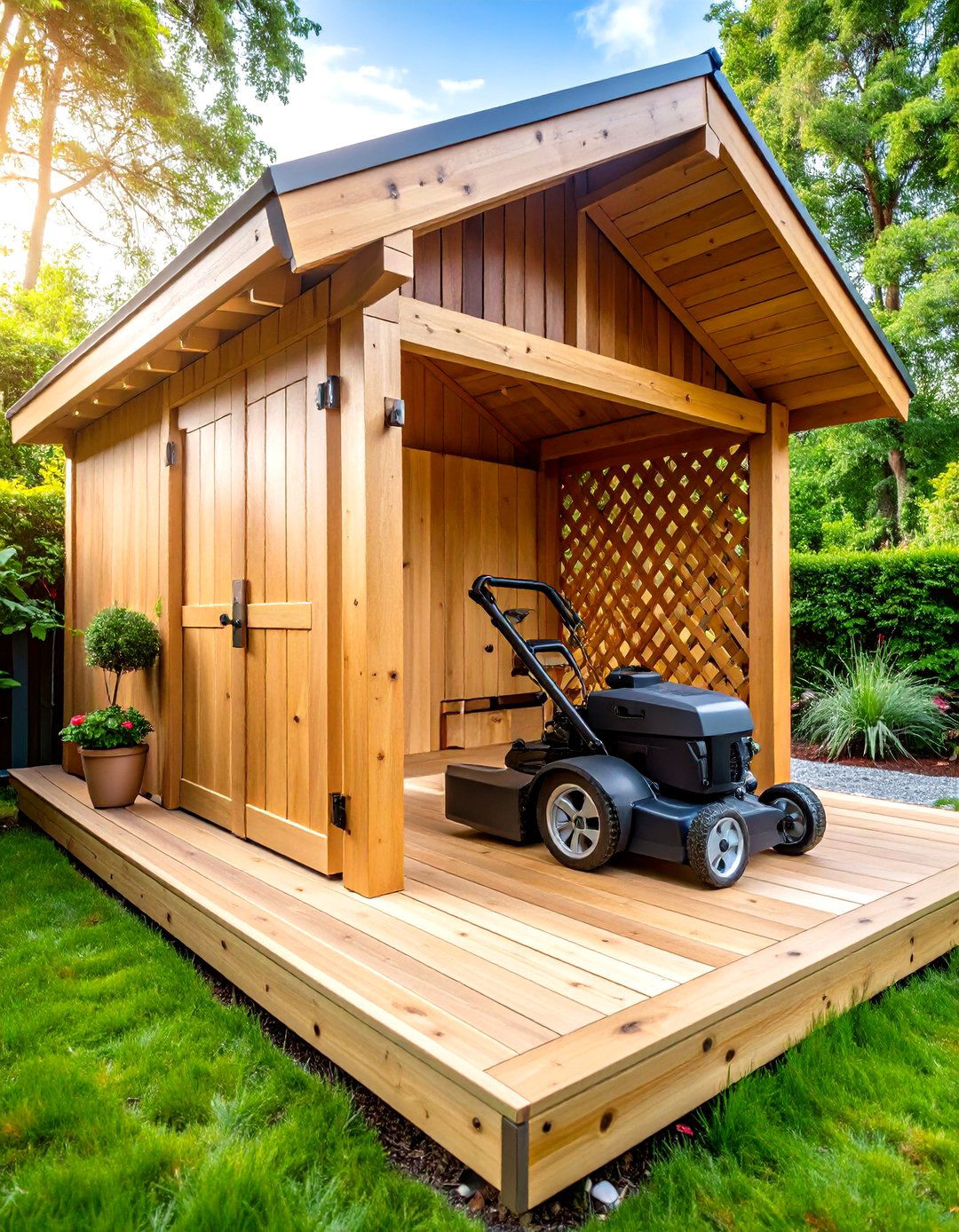 Under Deck Storage System - 30 lawn mower storage ideas