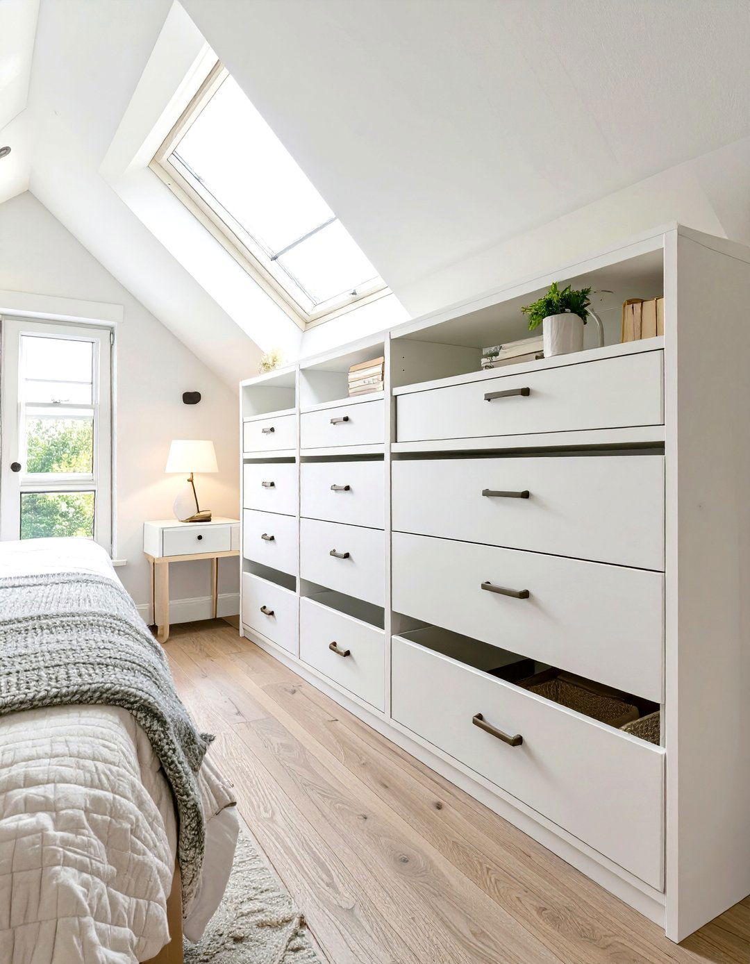 Under Eave Storage Drawers - 30 small attic bedroom low sloped ceiling bedroom ideas
