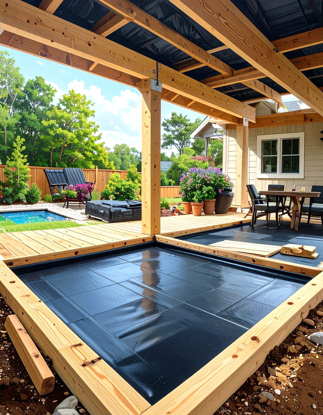 Under Joist Rubber Membrane System - 30 waterproof under deck ceiling ideas