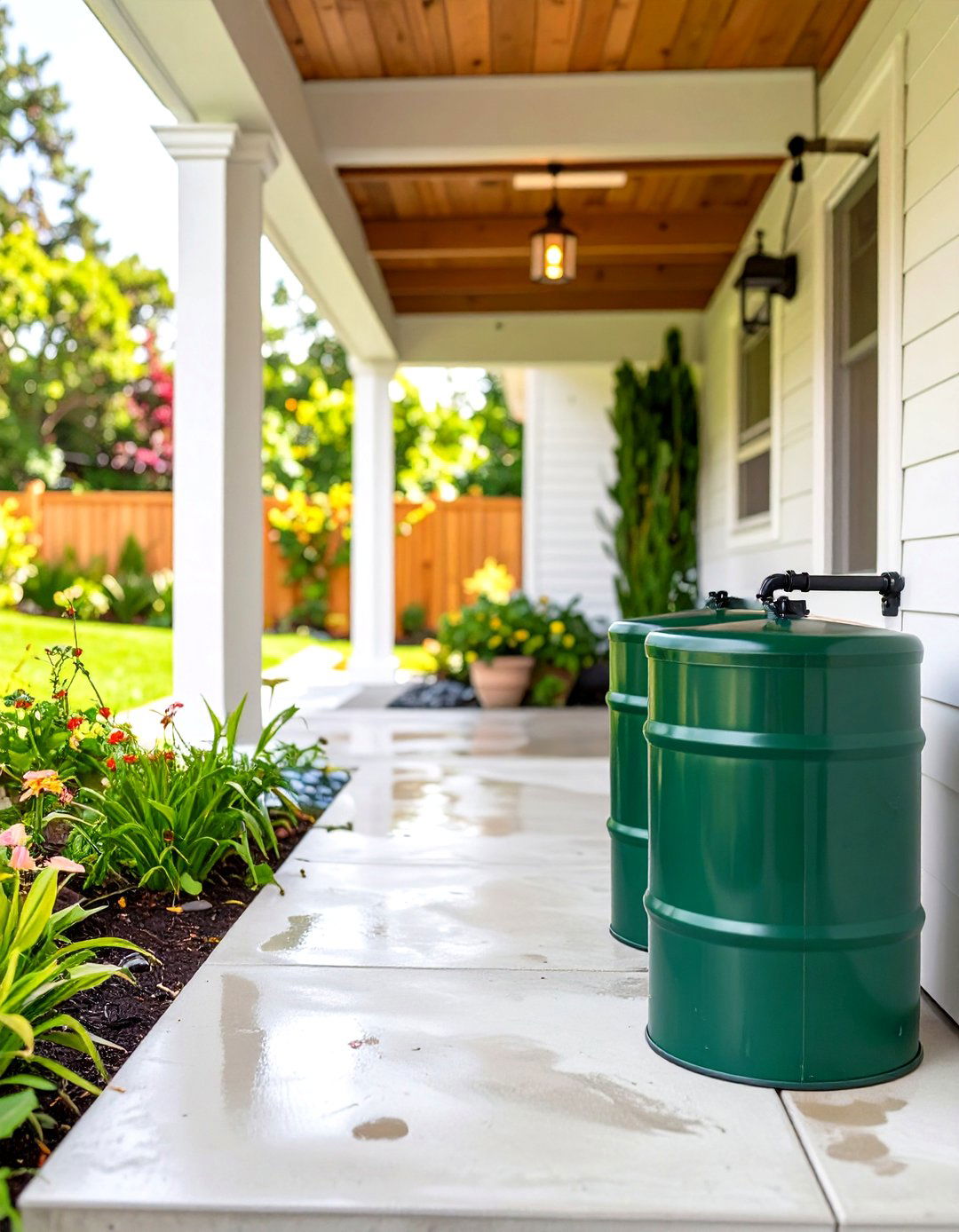 Under Porch Rainwater Collection System - 30 under porch ideas