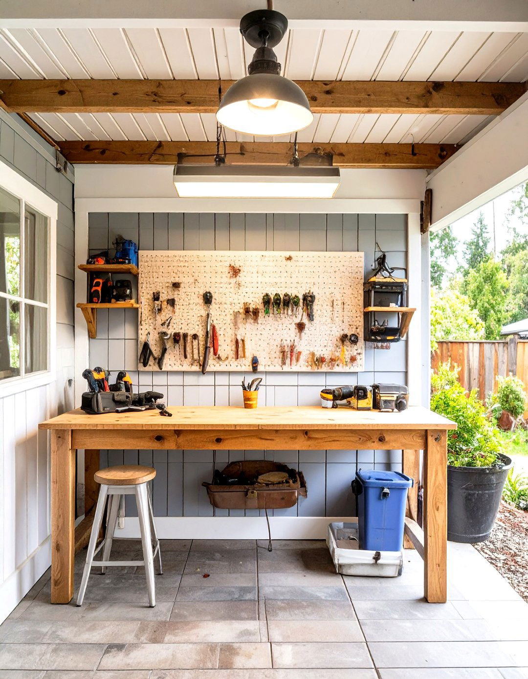 Under Porch Tool Storage and Workshop - 30 under porch ideas