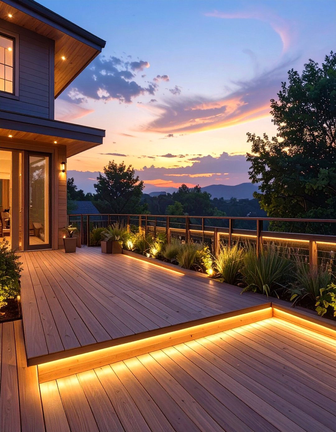 Under Rail Deck Lighting - 30 outdoor  lights ideas