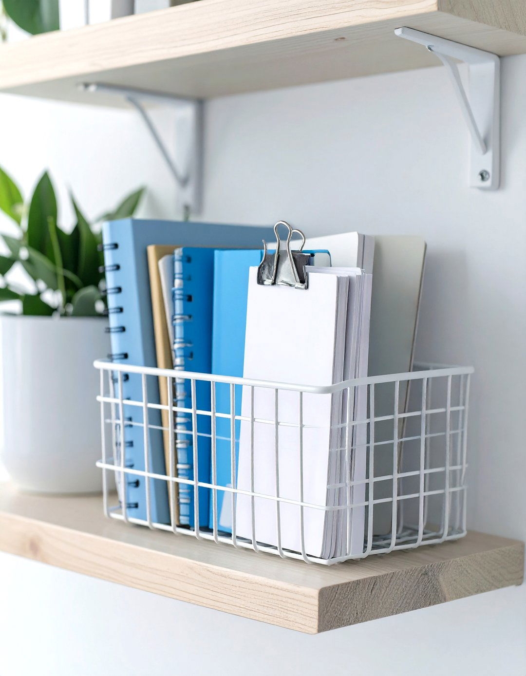 Under Shelf Baskets for Extra Storage - 30 small office decor ideas