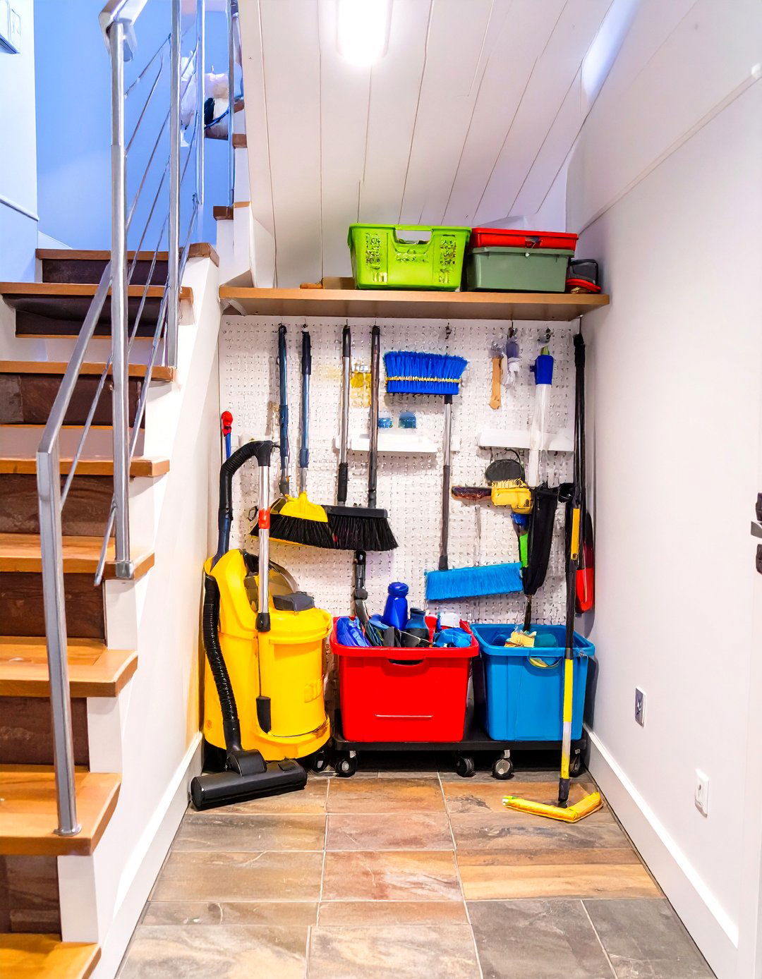 Under Stair Cleaning Supply Closet - 30 under stair closet storage ideas