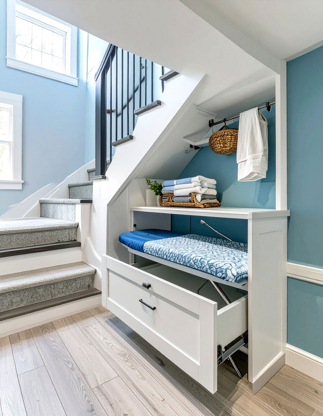 Under Stair Ironing Board Cabinet - 30 under stair closet storage ideas