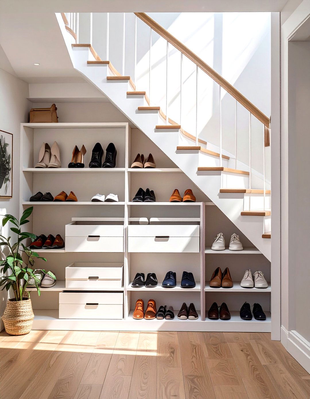 Under Staircase Shoe Storage Closet - 30 shoe closet ideas