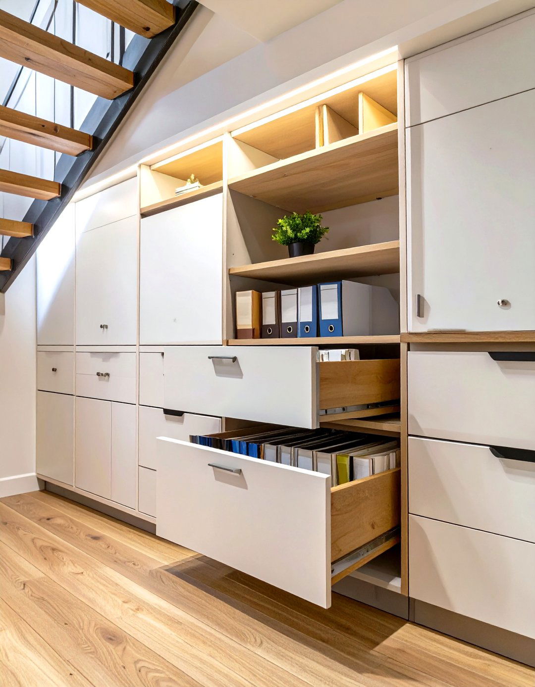 Under Stairs Filing Cabinet System - 30 under stairs closet ideas