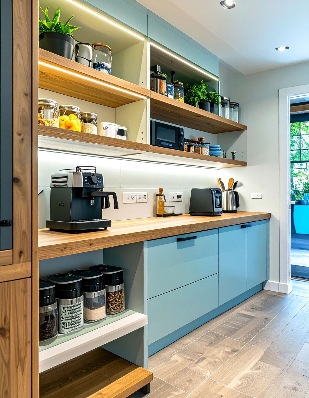 Under Stairs Pantry with an Appliance Nook - 30 under stairs pantry ideas