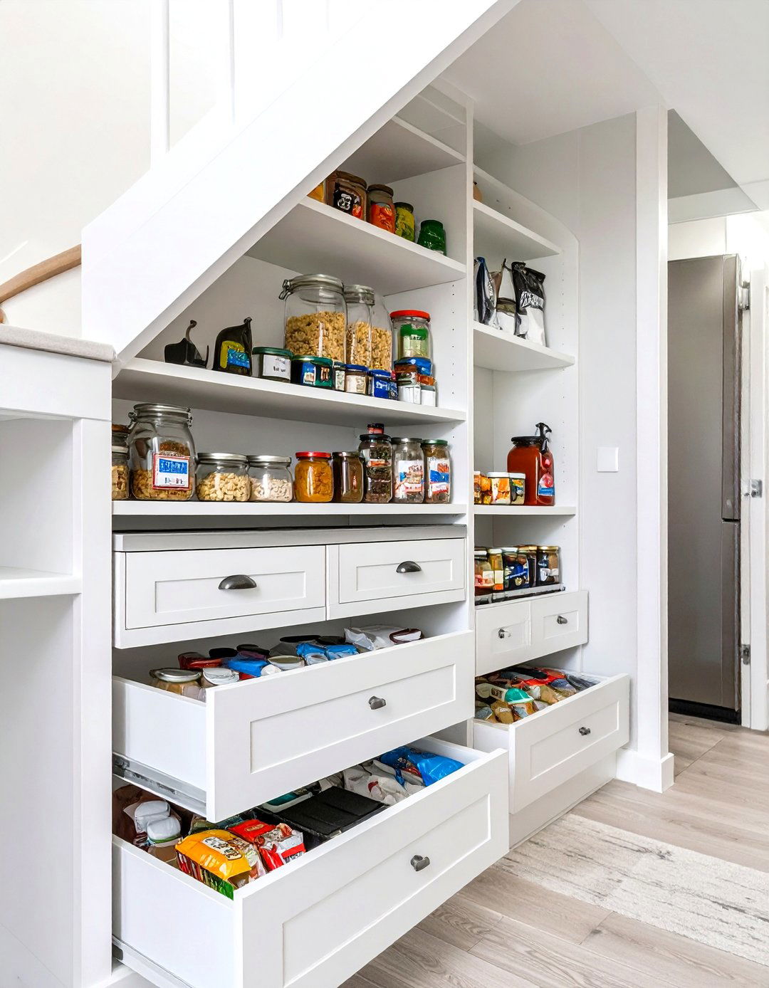 Under Stairs Pull Out Pantry - 30 under stairs closet ideas