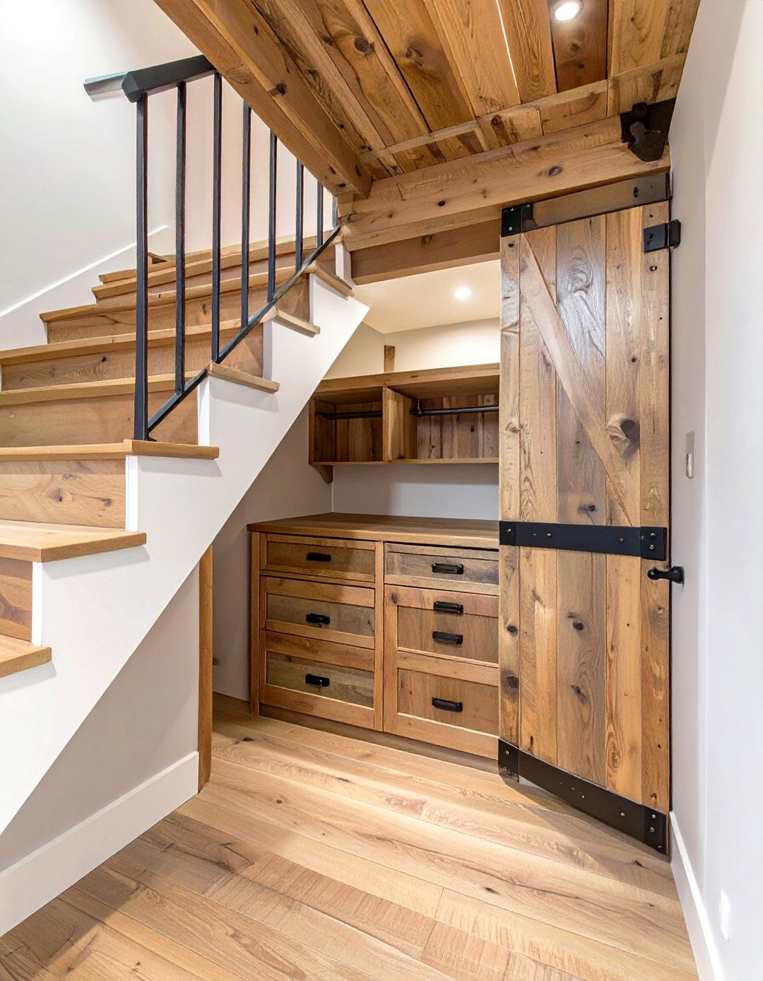 Under Stairs Sliding Barn Door Closet - 30 under stairs closet ideas