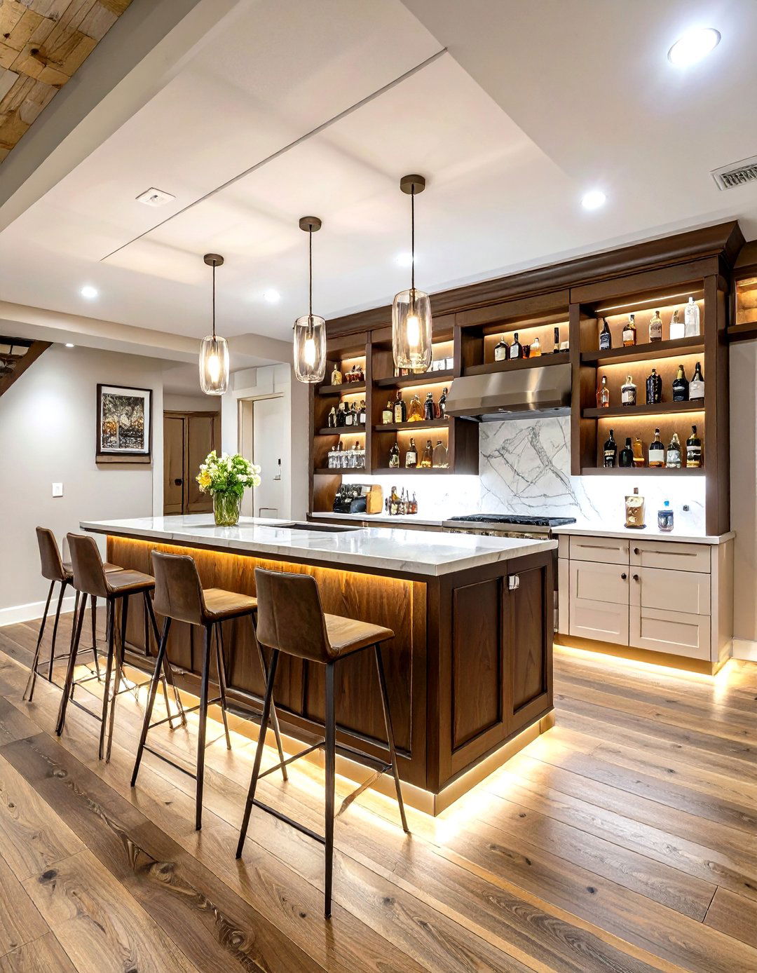 Under Stairs Small Basement Bar - 30 small basement bar ideas