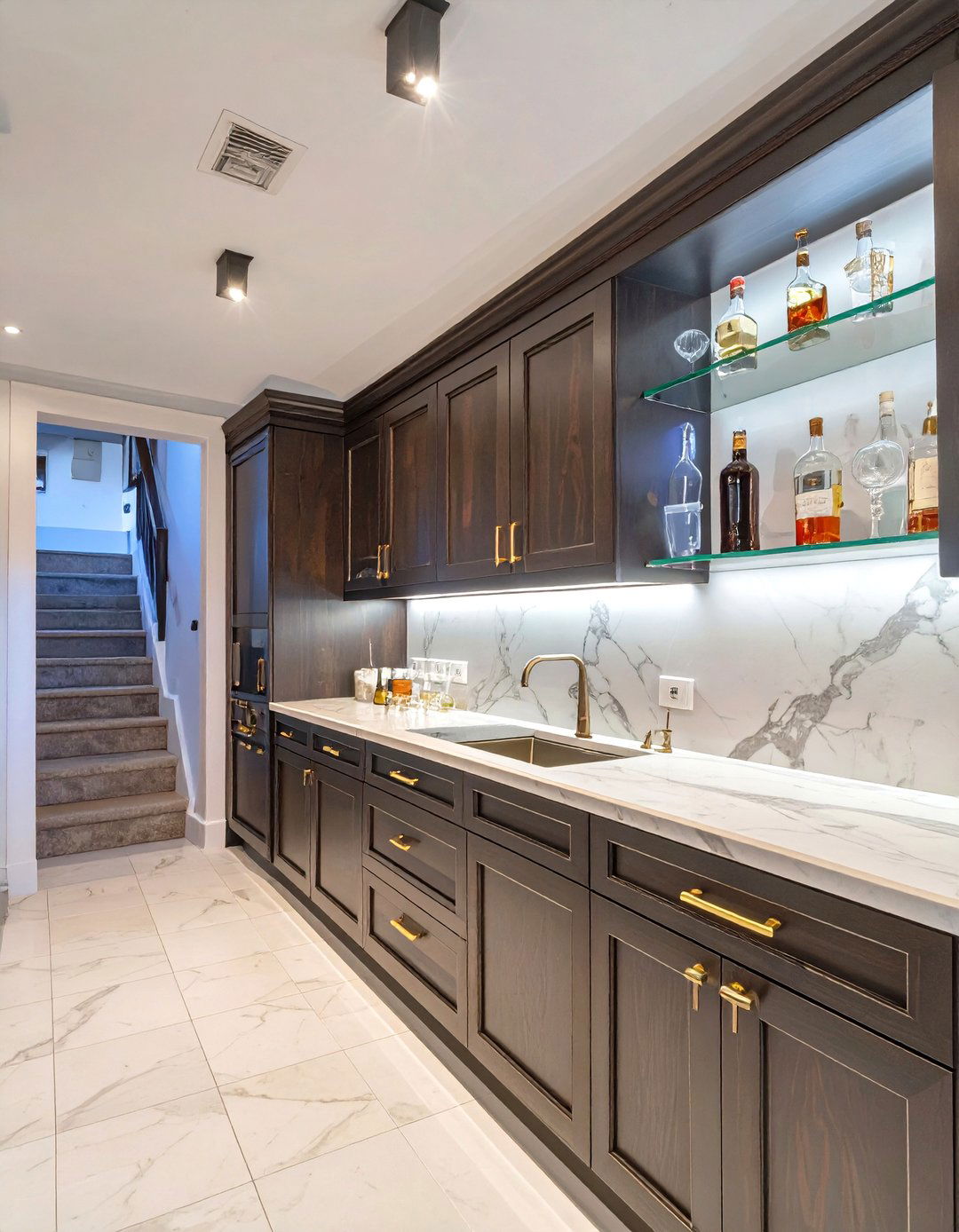Under Stairs Wet Bar - 30 under stairs closet ideas