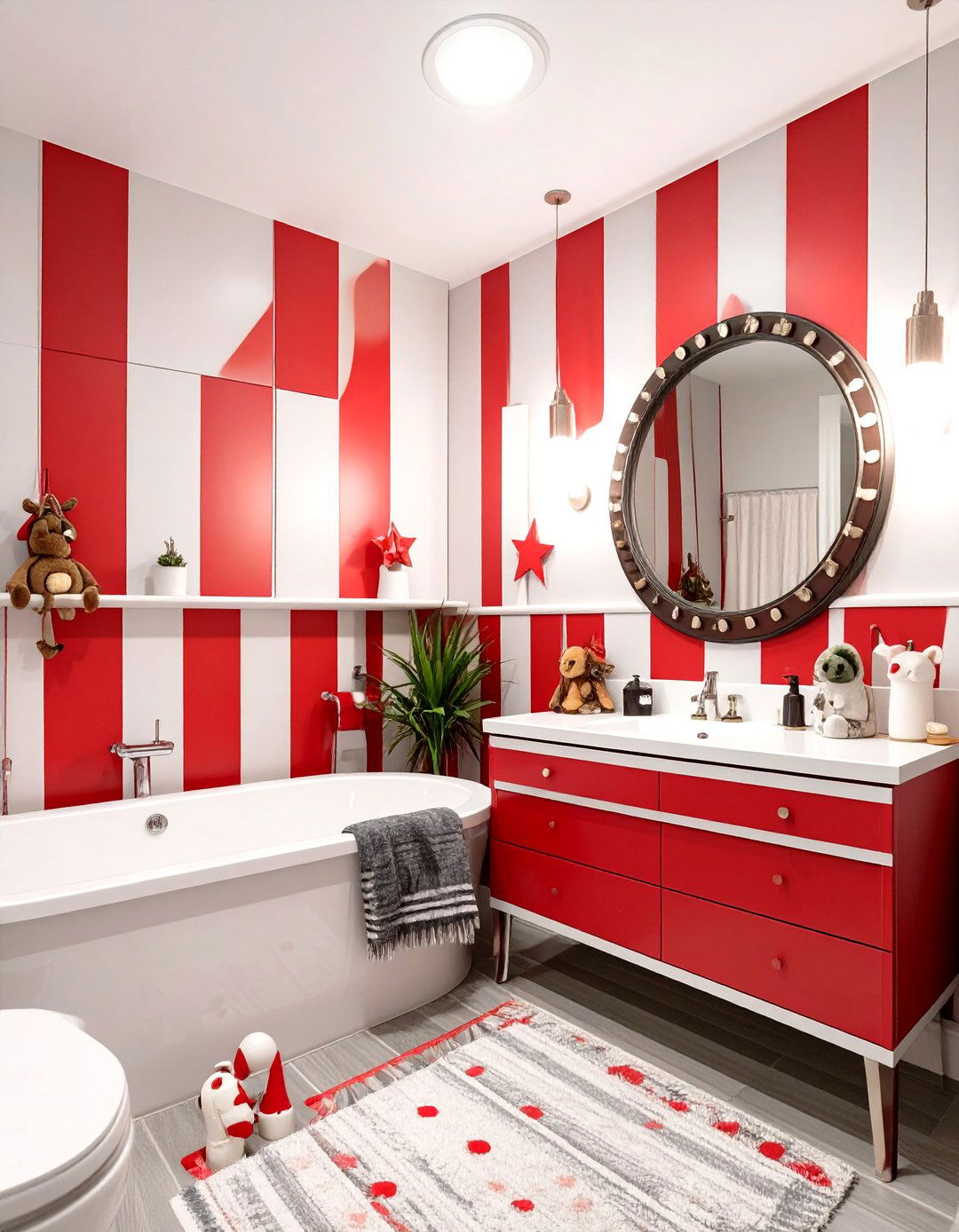 Under the Big Top Circus Bathroom - 30 kids bathroom ideas
