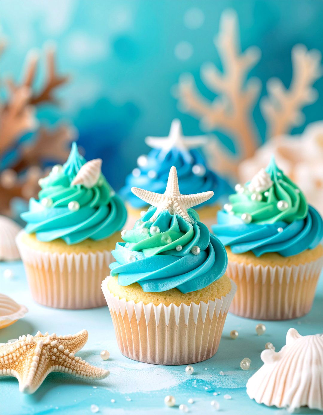 Under the Sea Cupcake Collection - 30 baby shower cupcake ideas