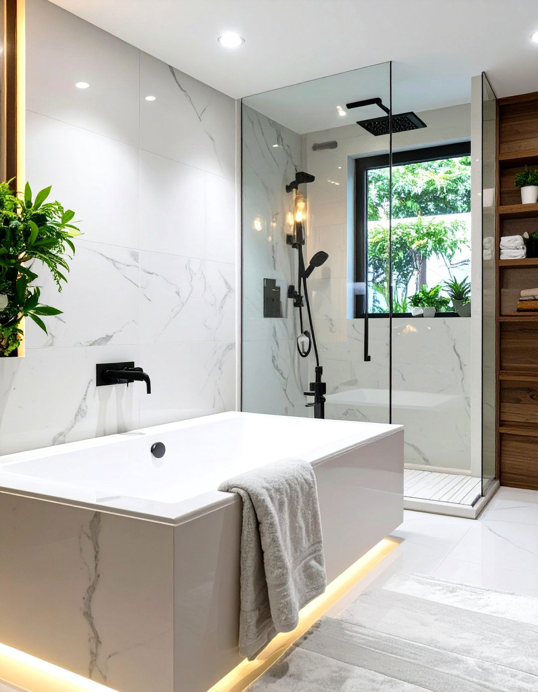 Undermount Tub with a Solid Surface Deck - 30 shower tub designs